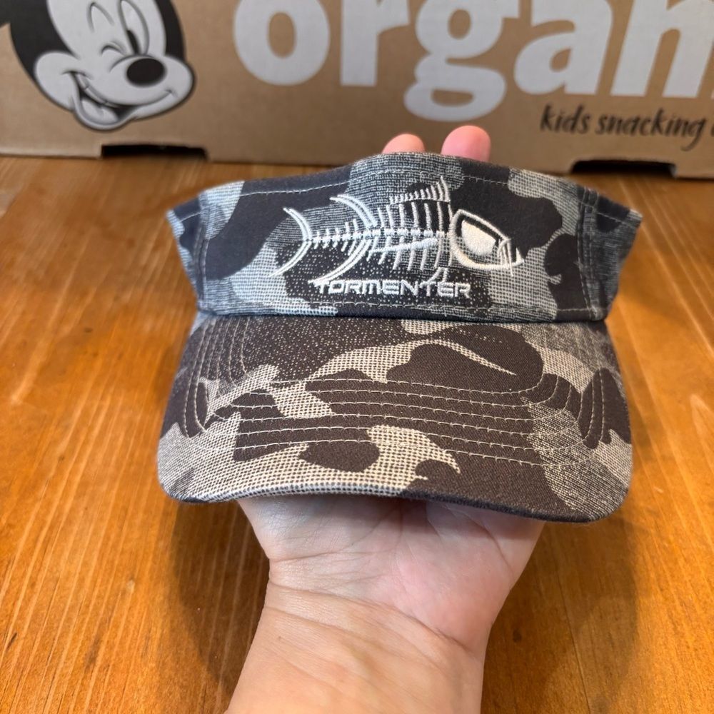 Tormenter mens tuna visor fishing camping outdoors gray camouflage OS